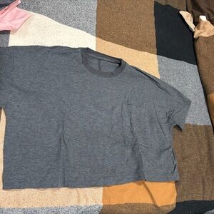 Lululemon Athletica Gray Boxy Crop T-Shirt